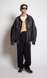 Leather aviator jacket