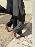 Burgundy Gia Sandals