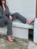 Burgundy Gia Sandals