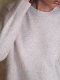 Sand silk & cashmere blend pullover