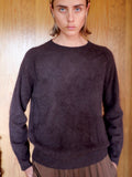 Chocolate silk and cashmere blend pullover
