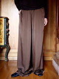 Silk blend chocolate pants