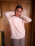 Pale rose silk and cashmere blend pullover