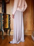 Silk blend nude stone pants