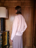 Pale rose silk and cashmere blend pullover