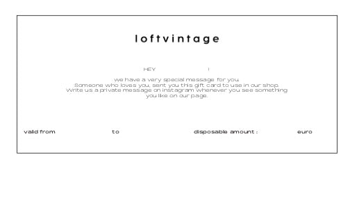 Gift Card Loft Vintage