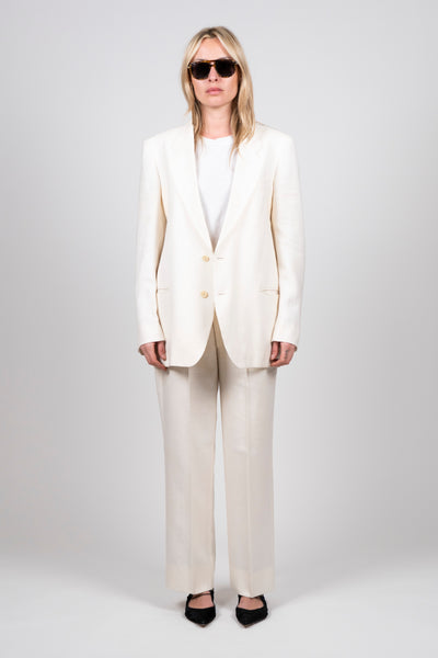 White linen suit